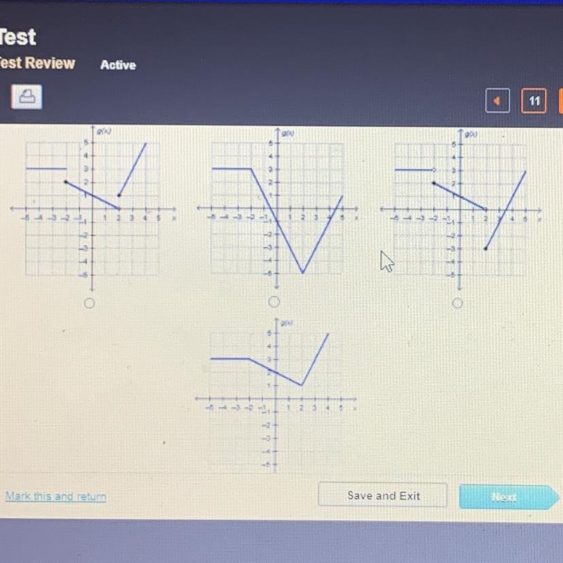 Which is the graph of g(x)? Which graph-example-1