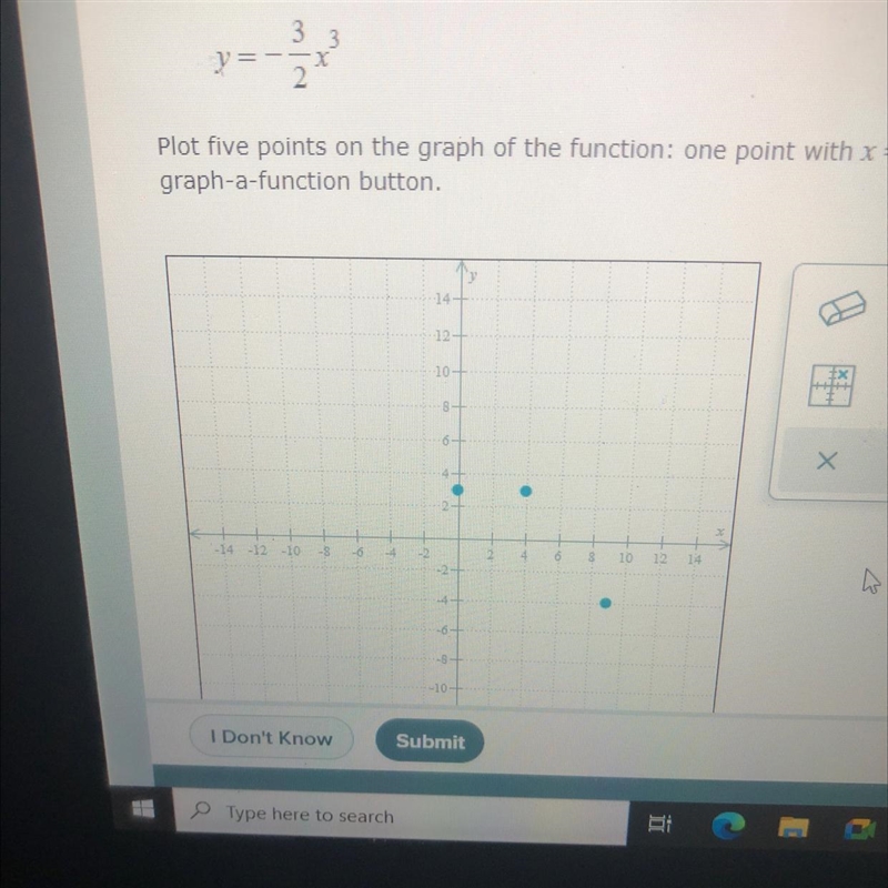 Graph the function plot give points on the graph of the function one point with x-example-1