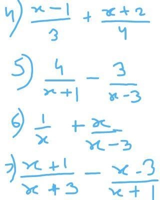 Solve these algebraic fractions please with explanation would be great ​-example-1