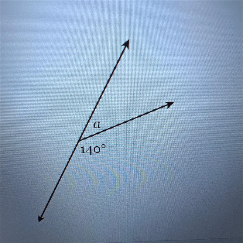 Find the measure of the missing angle.-example-1