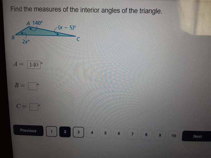 Find the measures of the interior angles of the triangle. I really need help with-example-1