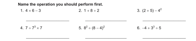 Name the operation you should perform first on all 6 problems for 12 points.-example-1