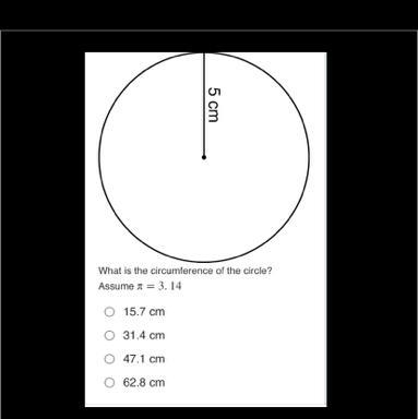 What is the circumference of the circle? Assume π=3.14-example-1