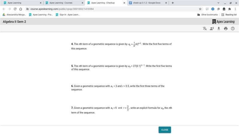 the Nth term of a geometric sequence is given by this equation, solve it and show-example-1