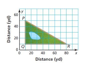 This is due tomorrow A path goes around a triangular park, as shown. a. Find the distance-example-1