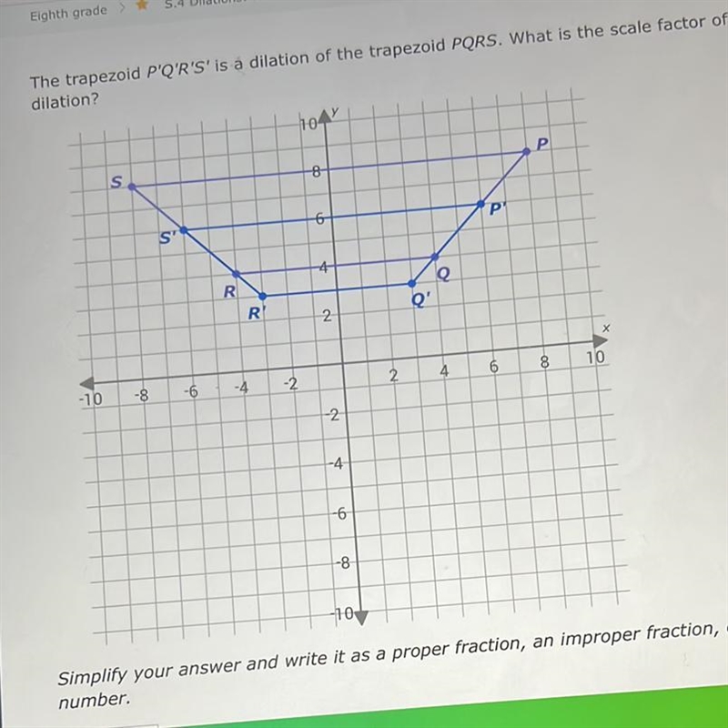 I need help with this Write it as a whole number, fraction or improper faction only-example-1