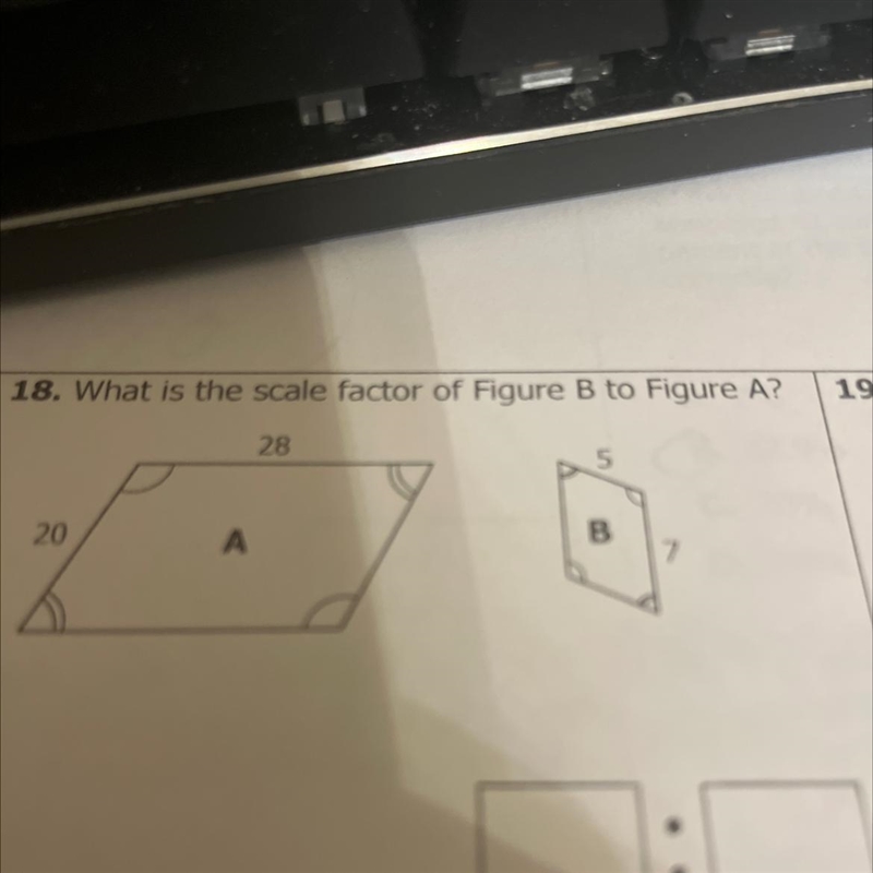 What is the scale factor of Figure B to Figure A?-example-1