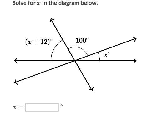 Solve for xxx in the diagram below.-example-1