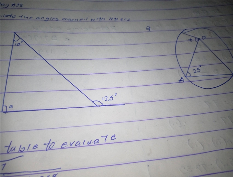 1. calculate the angles marked with letters​-example-1