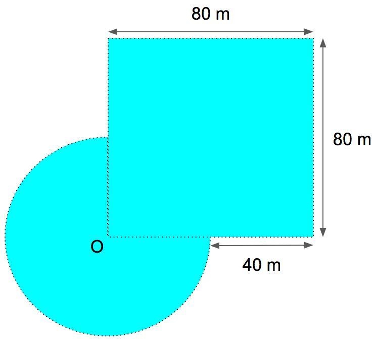 The diagram below shows the dimensions of a pool in a waterpark. Point "O&quot-example-1