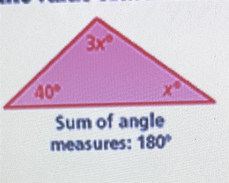 Find the value of x. Then find the angle measures of the polygon.-example-1