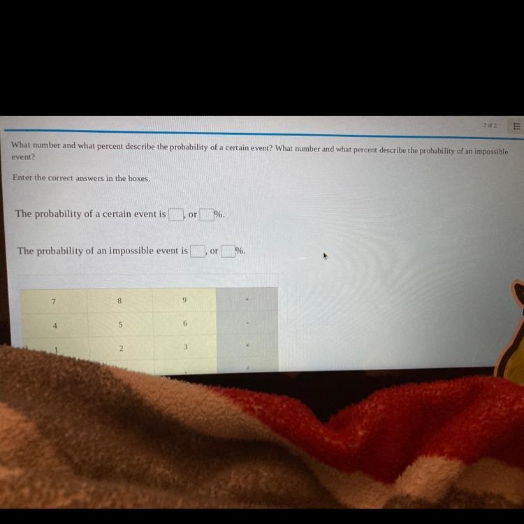 What number and what percent describe the probability of a certain event? Enter the-example-1