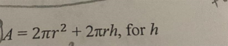 How do I solve this for h?-example-1