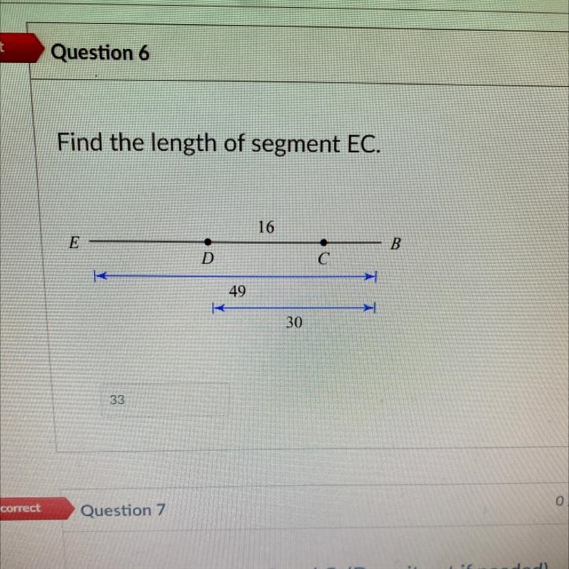 Find the length of segment EC-example-1