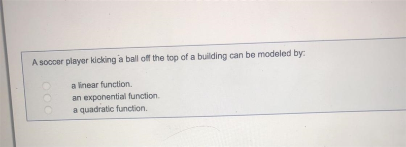 A soccer player kicking a ball off the top of a building can be modeled by:-example-1