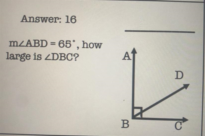 ABD = 65, how large is DBC?-example-1