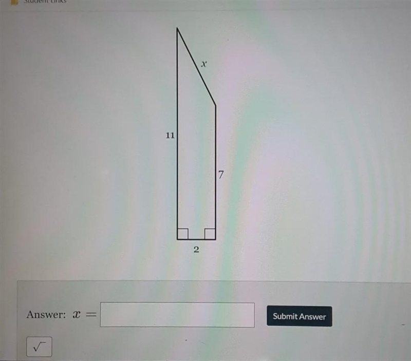 Yeah I have some solve for x leave your answer in simplest radical form-example-1