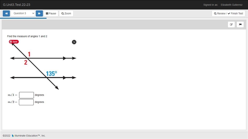 Find the measure of angles 1 and 2-example-1