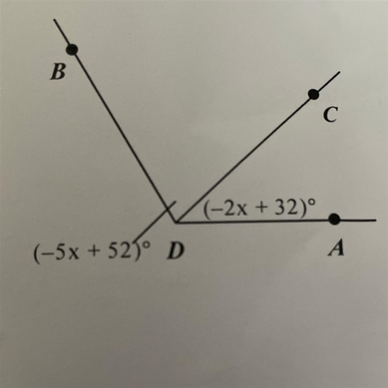 In the diagram, m∠BDA = 119° . Find m∠BDC-example-1