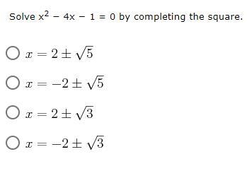 Solve x2 − 4x − 1 = 0 by completing the square.-example-1