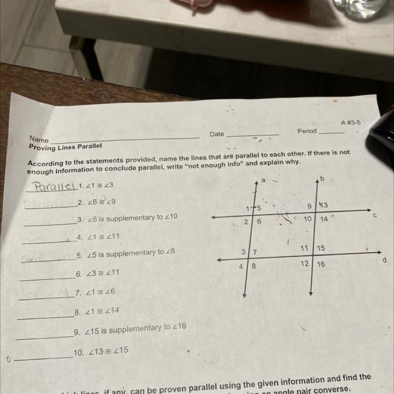 According to the statements provided, name the lines that are parallel to each other-example-1