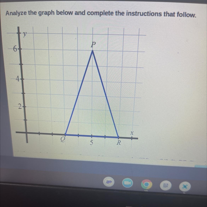 In the graph above, the coordinates of the vertices of QPR are Q(3, 0), P(5, 6), and-example-1