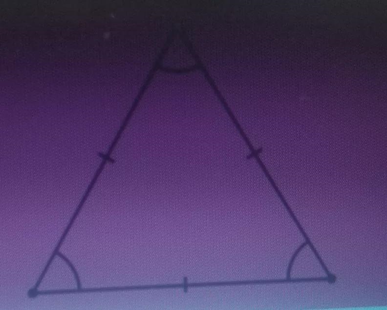 Classify the TriangleThe answer choices are : equilateral, scalene or isosceles-example-1