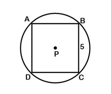 In the following figure, the square ABCD is inscribed in the circle centered at point-example-1