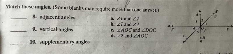 Can someone help me out on matching these angles? ASAP, gotta have answers fast pls-example-1