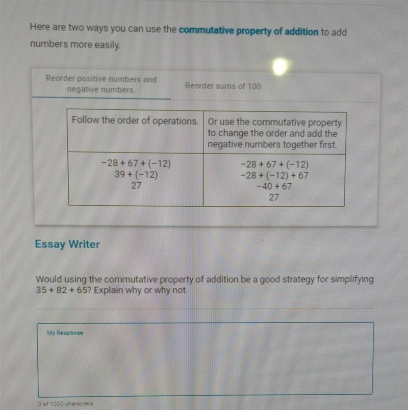 Plz help due at 8:00am currently 7:41!!! Essay Writer Would using the commutative-example-1