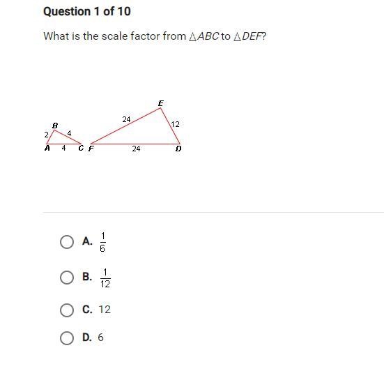 What is the scale factor from square ABC to square DEF-example-1