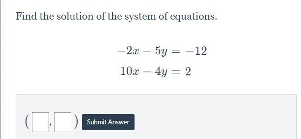 Find the solution of the system of equations.-example-1