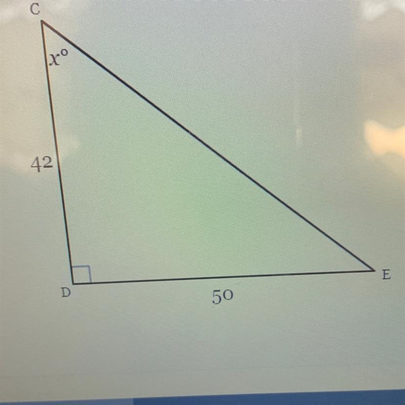 Solve for x. Round to the nearest tenth of a degree, if necessary.-example-1