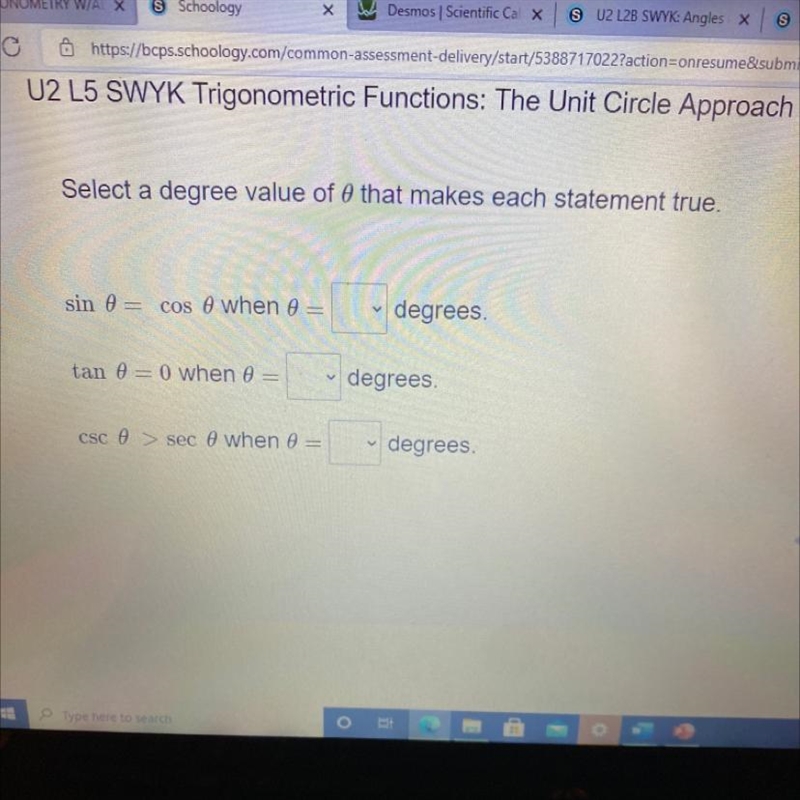 Help please I don't understand where to get the degrees from. And what degrees are-example-1