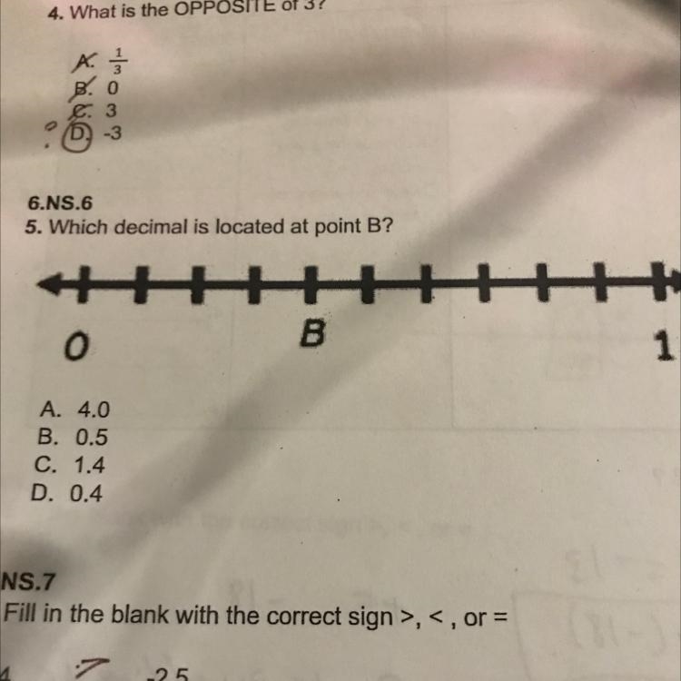 Which Decimal is Located at Point B?-example-1