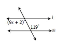 Find the value of x. (Image) Find the value of x so that f || g (Image)-example-1