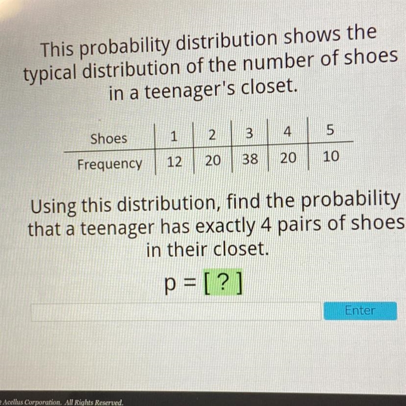 Pls help asp well give brainless if right ‼️‼️‼️ This probability distribution shows-example-1