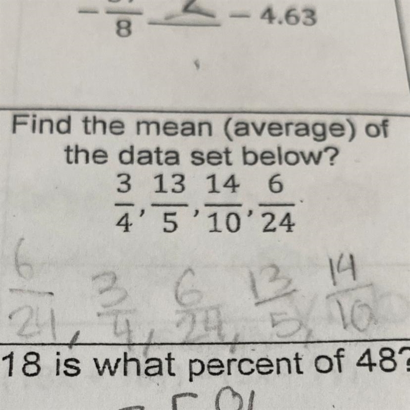 Help me find the mean (average) of these numbers! (Also I don’t have them lined up-example-1