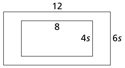 What is the area of the frame in square units around the picture? Enter the expression-example-1