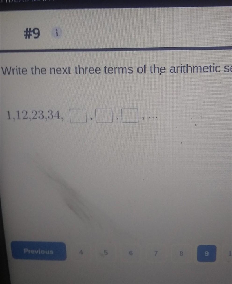 I need help with the arithmetic sequence ​-example-1