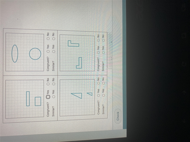 Which pairs of figures are congruent? Which pairs are similar?-example-1