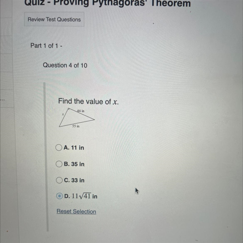 Find the x 44in 55in-example-1