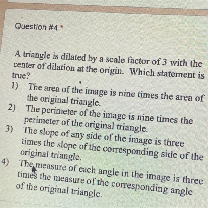 1 pointA triangle is dilated by a scale factor of 3 with thecenter of dilation at-example-1