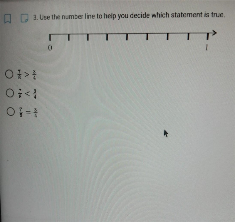 Use the number line to help you decide which statement is true.​-example-1