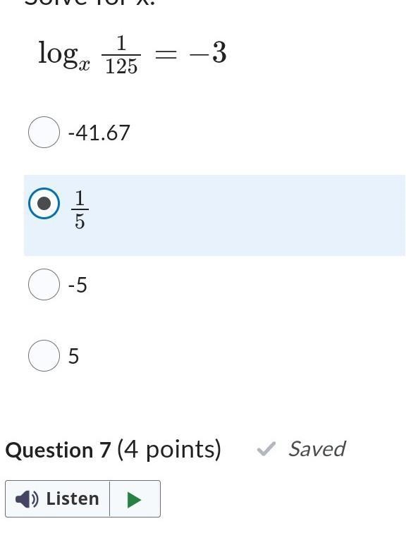 Solve the log equation for x.​-example-1