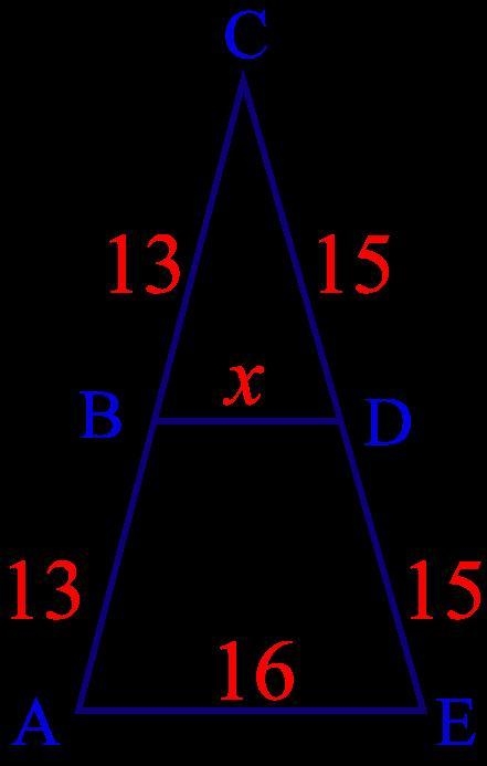 Determine the value for x in the figure below.-example-1