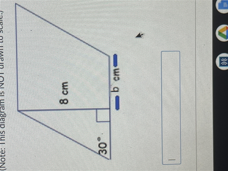 What is the area of the parallelogram below if b=6.1? Round your answer to the nearest-example-1