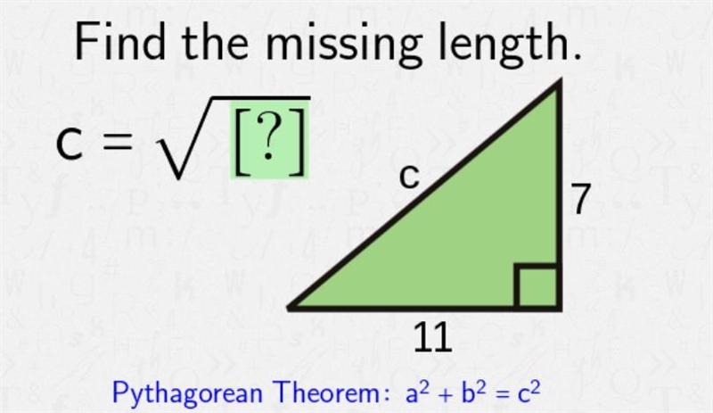 Pythagorean Theorem with Known Legs-example-1