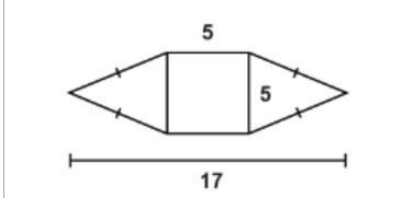 Use the figure to answer the question. What is the area of the triangle on the left-example-1