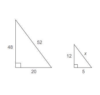 The triangles are similar. What is the value of x?-example-1